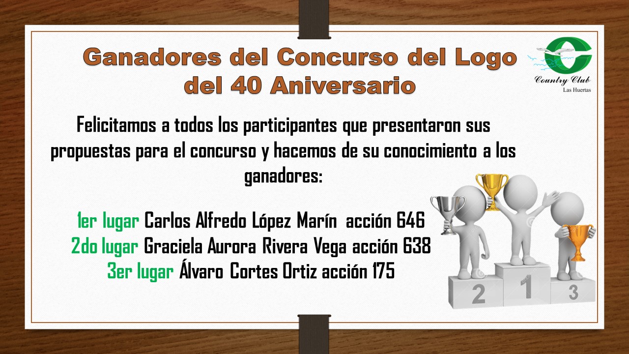 Felicitación a los ganadores de Diseño del logo del XL Aniversario
